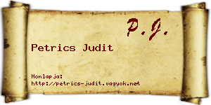 Petrics Judit névjegykártya